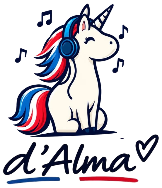 Licorne mélomane avec un casque audio