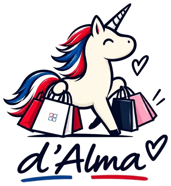 Licorne avec des sacs de shopping