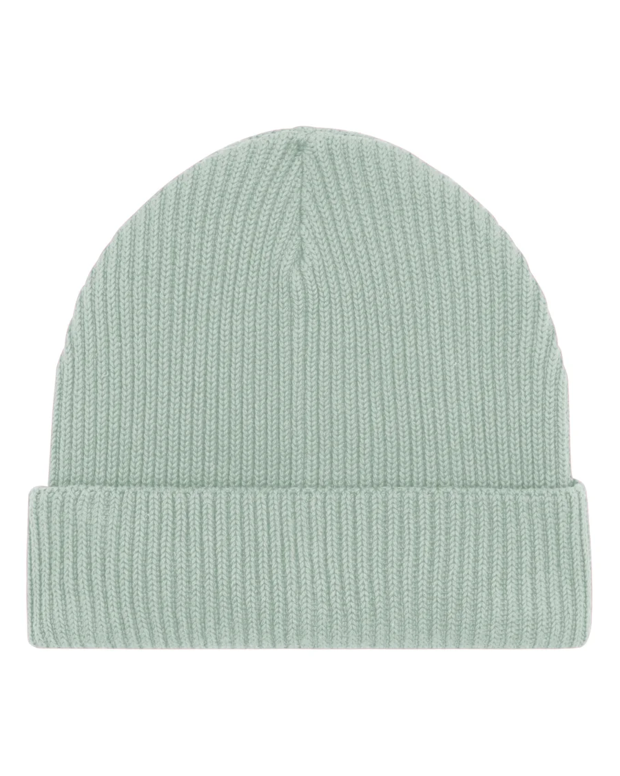 Le bonnet en vert aloe, avec une licorne d'Alma brodée ou en transfert DTF