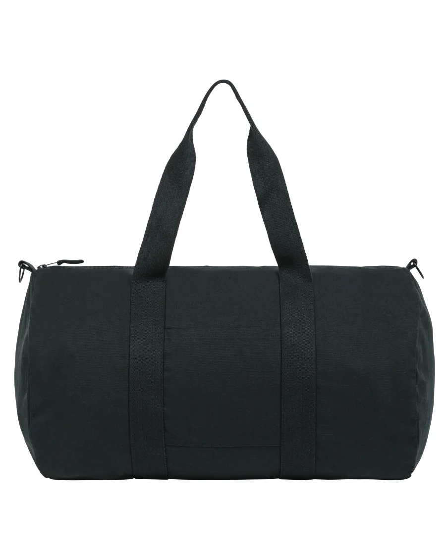 Le sac duffle en noir, avec une licorne d'Alma brodée ou en transfert DTF