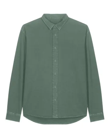 La surchemise en vert de gris délavé, avec une licorne d'Alma