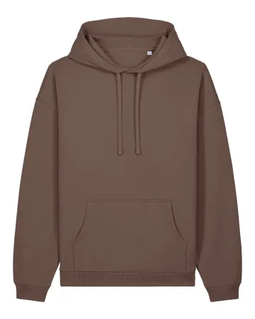 Le sweat à capuche oversize à poche en moka, avec une licorne d'Alma