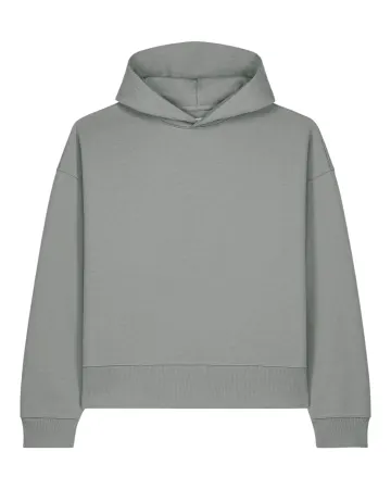 Le sweat à capuche oversize en gris brume, avec une licorne d'Alma