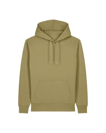 Le sweat à capuche en olive passé, avec une licorne d'Alma