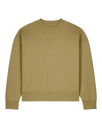 Le sweat oversize en olive passé, avec une licorne d'Alma