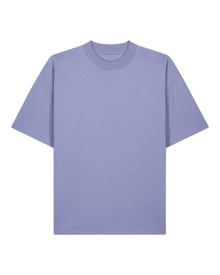 Le tee-shirt oversize en violet foncé, avec une licorne d'Alma brodée ou en transfert DTF